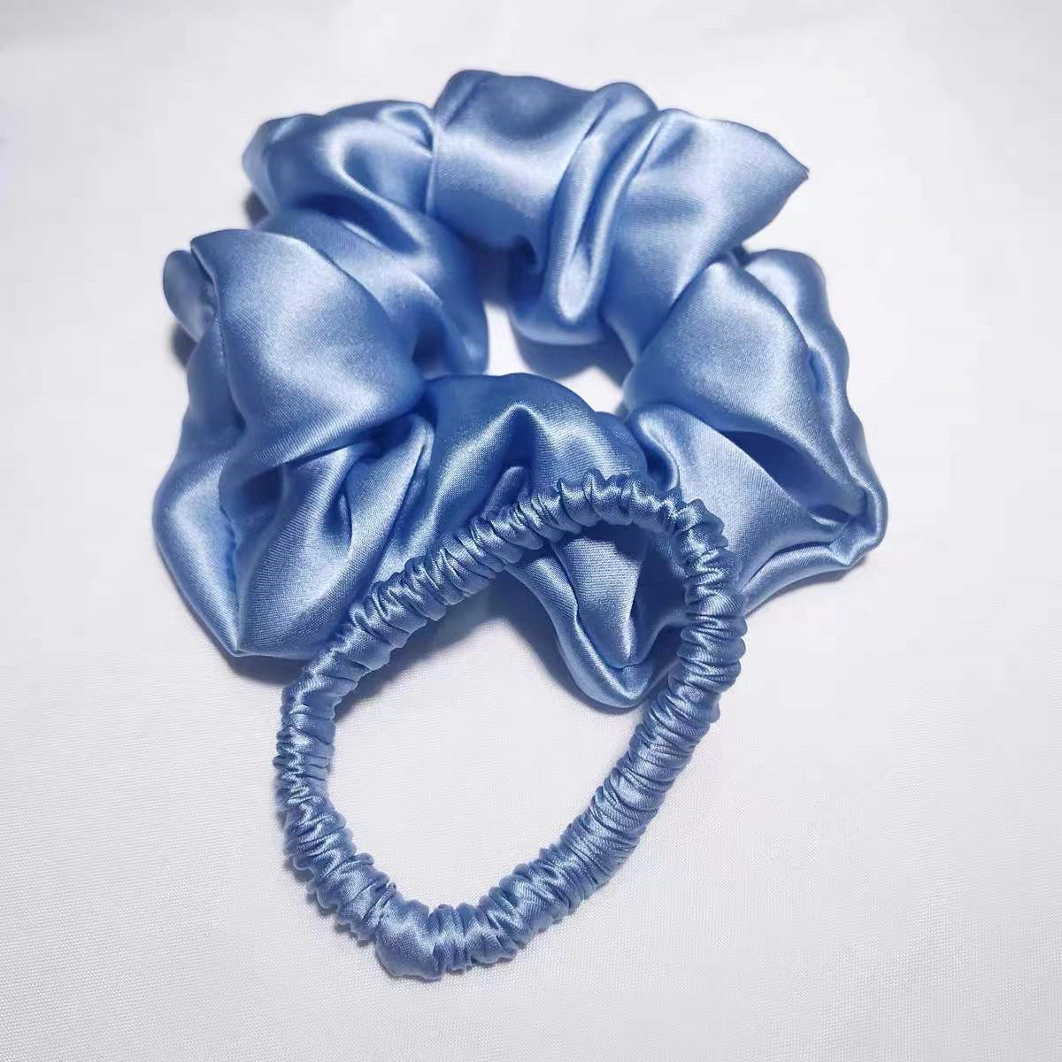 Grynai natūralūs tikri plaukų kaklaraiščiai Moteriški šilkiniai mėlyni plaukai
